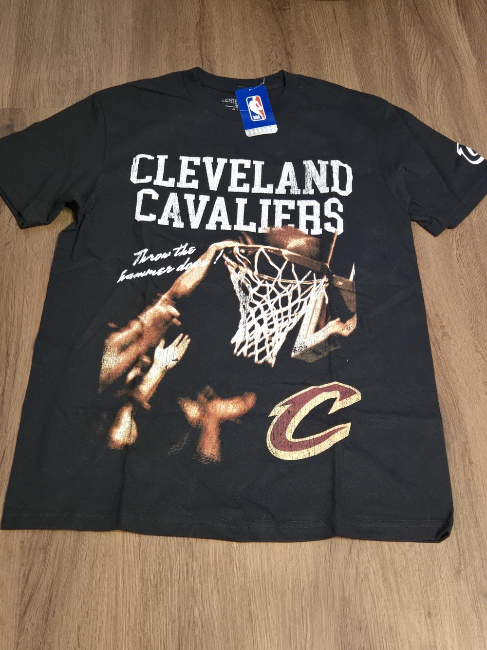 NBA Cleveland Cavaliers Black Graphic Tee with White Print